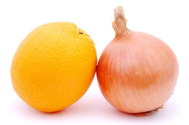 Sweet and bitter, orange and onion clipart