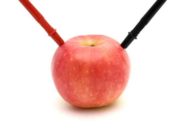 Energie červené jablko — Stock fotografie