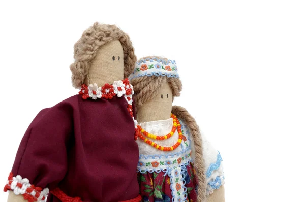 Hanmade puppet Couple — Stock Photo, Image
