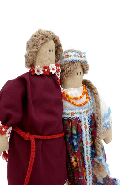 Hanmade puppet Couple — Stock Photo, Image