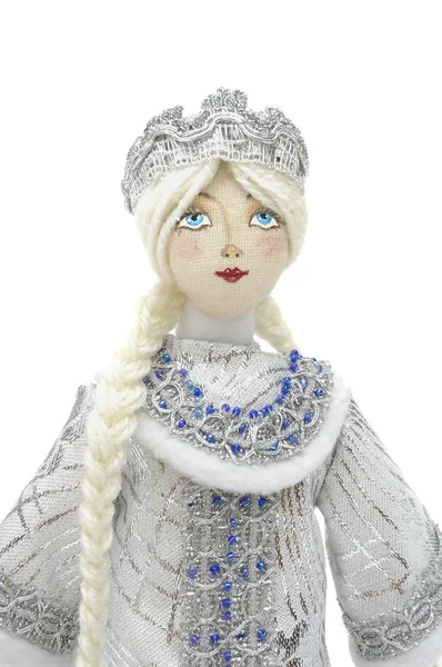 Handmade puppet Snowmaiden — Stock Photo, Image