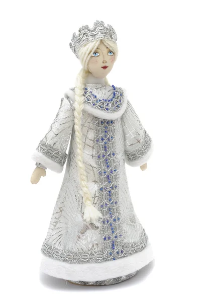 Handmade puppet Snowmaiden — Stock Photo, Image