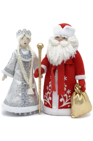 Grandfather Frost with Snowmaiden — Stock Photo, Image