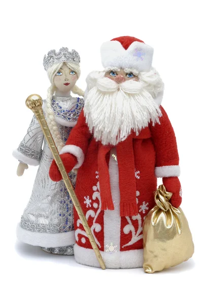 Grandfather Frost with Snowmaiden — Stock Photo, Image