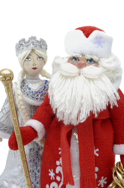 Avô Frost com Snowmaiden — Fotografia de Stock