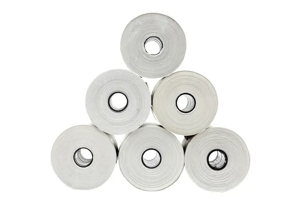Six rolls of thermo paper — Stock Photo, Image
