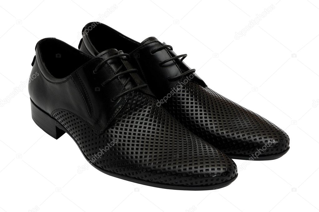 Pair of black leather shoes Stock Photo by ©Embosser 1290953