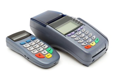 POS-terminal with PIN-pad clipart