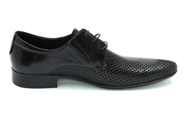 Czarne skórzane buty — Zdjęcie stockowe