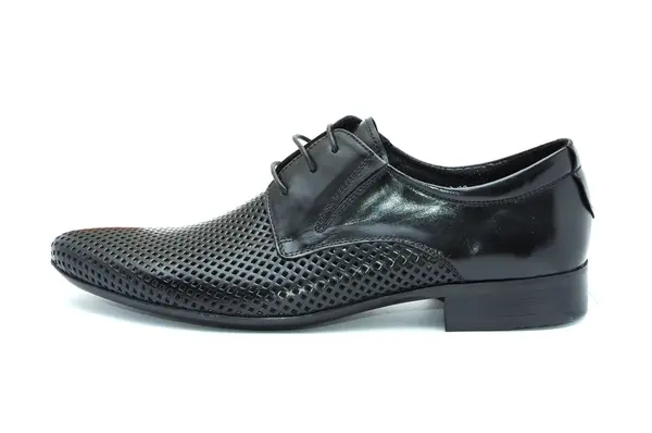 stock image Black leather shoe