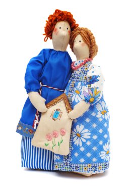 Couple of peasants in traditional dress clipart