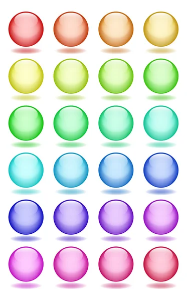 Conjunto de ícones de bolas de vidro — Vetor de Stock