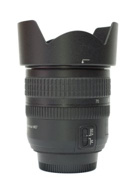 Photographic lens with hood clipart