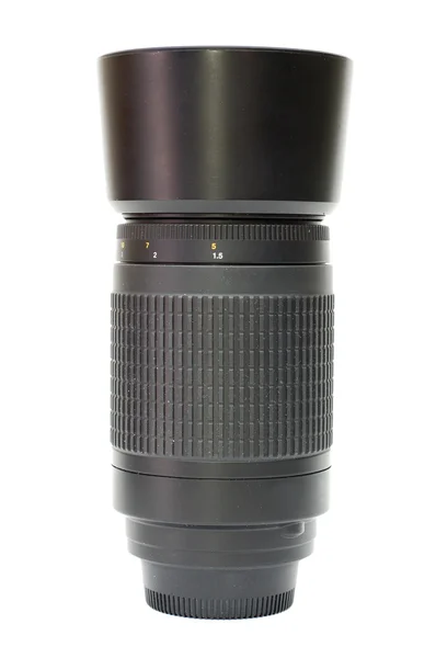 Photographic lens with hood — Stock Photo, Image