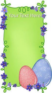 Easter banner with text field clipart