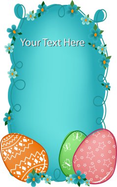 Easter banner with text field clipart