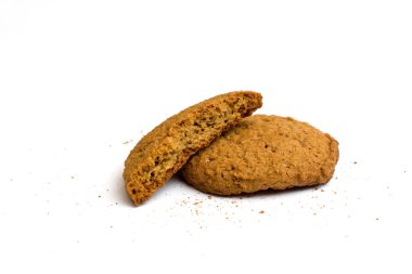 Two cookies on white background. clipart