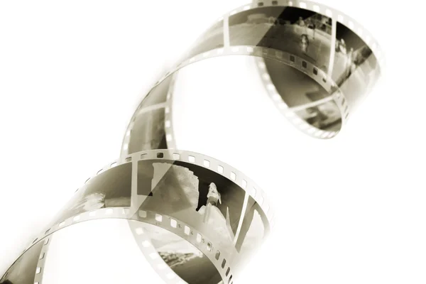 35 mm フィルムをカーリングのクローズ アップ イメージ. — ストック写真