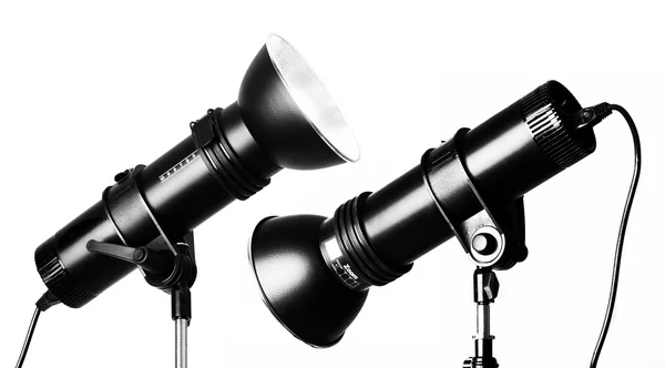 Studio fotografii profesjonalnej lampy błyskowej — Zdjęcie stockowe