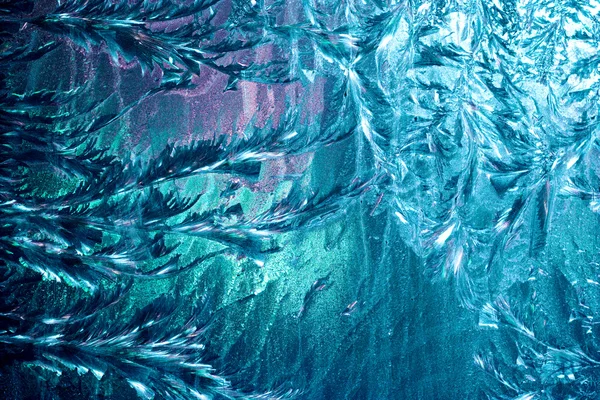 ガラスの上の霜模様 — ストック写真