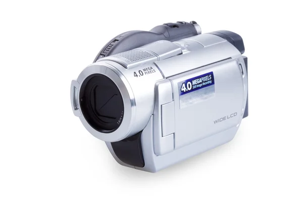 Videocamera digitale isolata sul retro bianco — Foto Stock