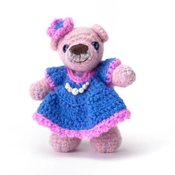 Cute little weared teddy bear — Stockfoto