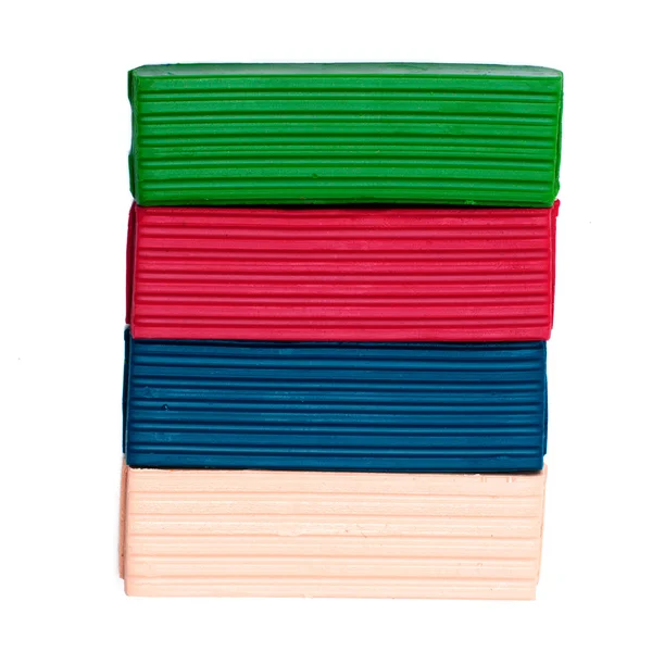 Regenboog kleuren plasticine — Stockfoto