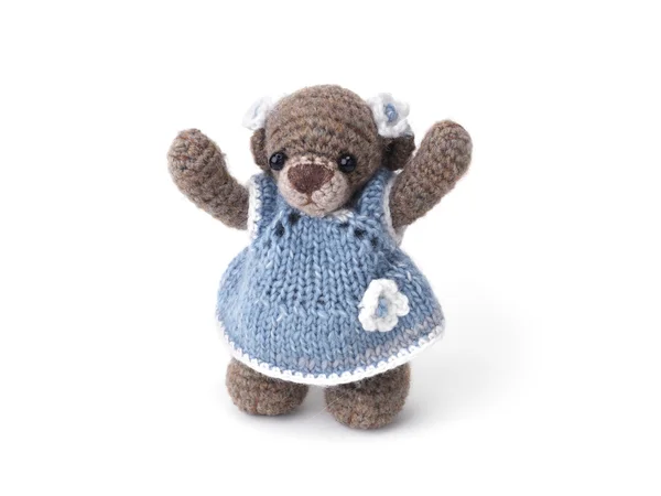 Χαριτωμένο μικρό weared αρκουδάκι — Φωτογραφία Αρχείου