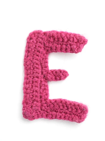 Uma letra de tricô alfabeto feito à mão — Fotografia de Stock