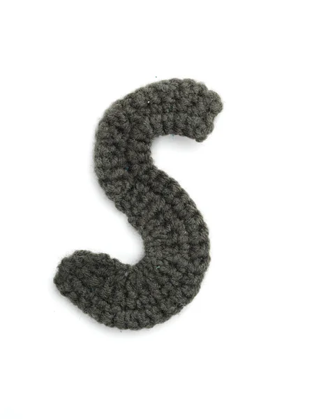 Uma letra de tricô alfabeto feito à mão — Fotografia de Stock