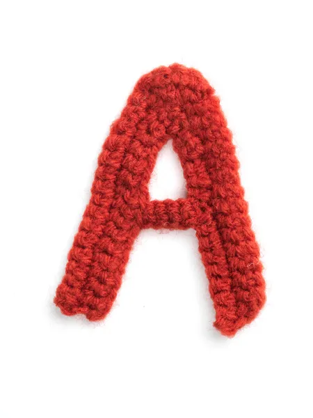 Una lettera di maglia alfabeto fatto a mano — Foto Stock