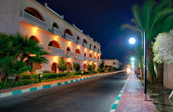 Resort Egypt v noci — Stock fotografie