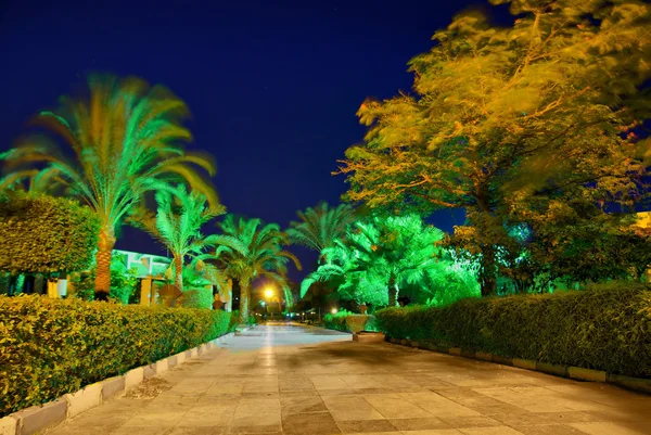 Egypten resort i natt — Stockfoto