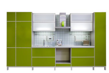 Modern yeşil mutfak