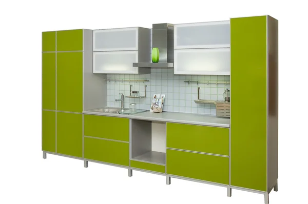近代的な緑の台所 — ストック写真
