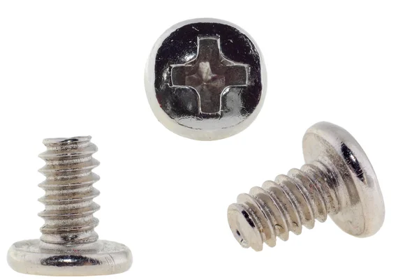 White zinc screw — Stock Photo, Image