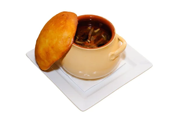 Pot of soup — Stock Photo, Image