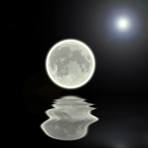 Abstrakt kosmiska månen bakgrund — Stockfoto