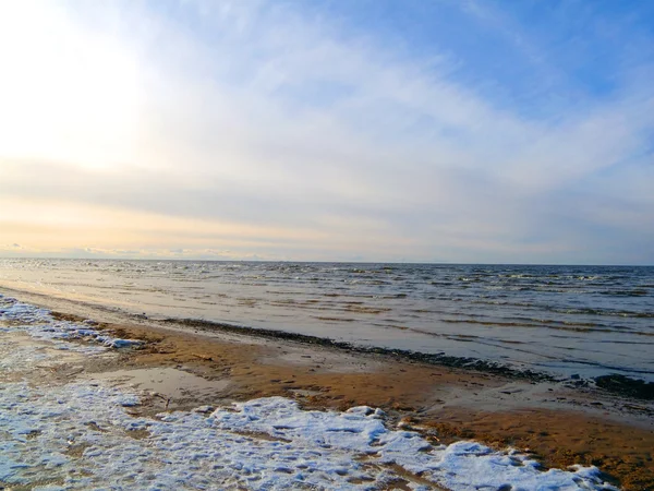 Paisagem mar de inverno — Fotografia de Stock