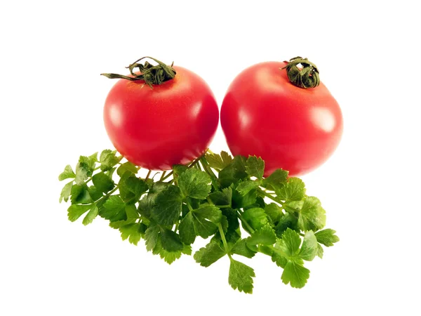 Tomato and parsley — Stock Photo, Image