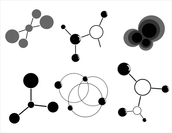 Molecule icons — Stock Photo, Image