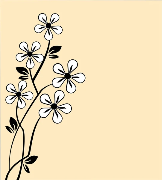 Blommig kort — Stockfoto