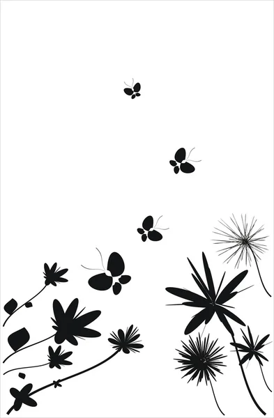 Tarjeta floral — Archivo Imágenes Vectoriales