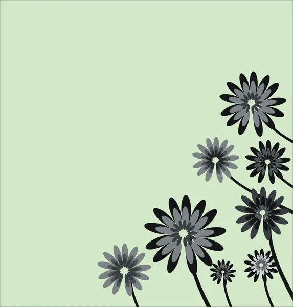 Blommig kort — Stock vektor