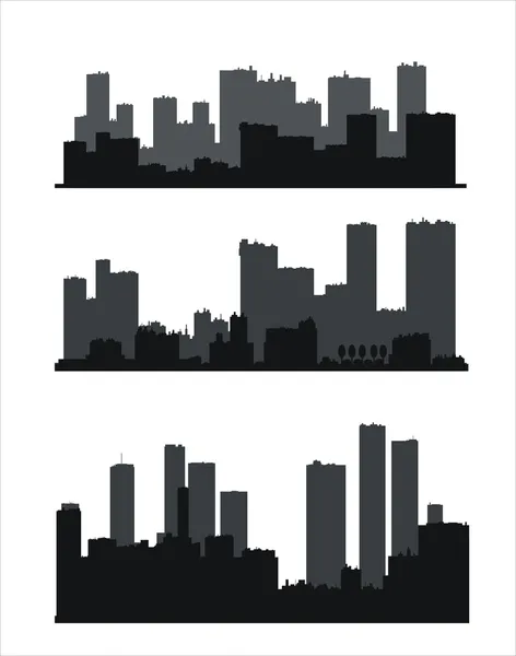 Building silhouettes — Stock Vector