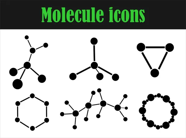 Ícones de moléculas — Vetor de Stock