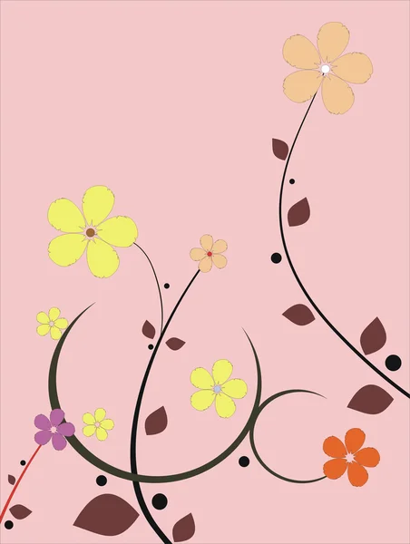 Floral card — Stock Vector