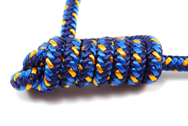 Horolezecké lano svázané do uzlu — Stock fotografie
