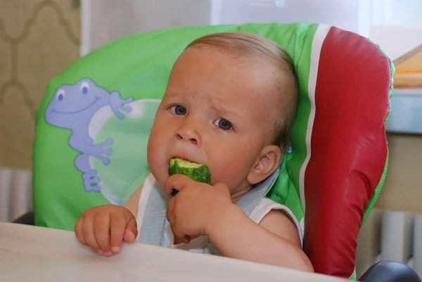Bebek salatalık ile - Stok İmaj