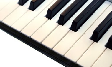 Piano keyboard closeup clipart